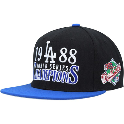 Mitchell & Ness Men's  Black Los Angeles Dodgers World Series Champs Snapback Hat