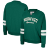COLOSSEUM COLOSSEUM GREEN MICHIGAN STATE SPARTANS PERFECT DATE NOTCH NECK PULLOVER SWEATSHIRT