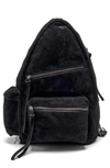 Free People Oxford Suede Sling Bag In Black