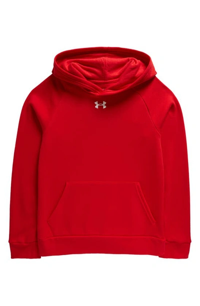 Under Armour Kids' Rival Fleece Hoodie In Red / / White