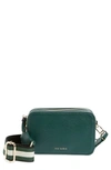 Ted Baker Mini Stunna Leather Crossbody Bag In Dark Green