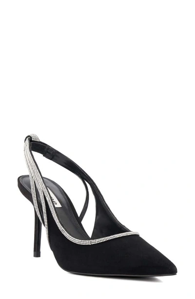 Dune London Cinematic Pointed Toe Slingback Pump In Black