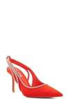 Dune London Cinematic Pointed Toe Slingback Pump In Orange