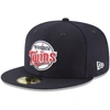 NEW ERA NEW ERA NAVY MINNESOTA TWINS COOPERSTOWN COLLECTION WOOL 59FIFTY FITTED HAT