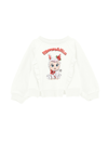 Monnalisa Cry Babies Sweatshirt With Ruffles In Cream