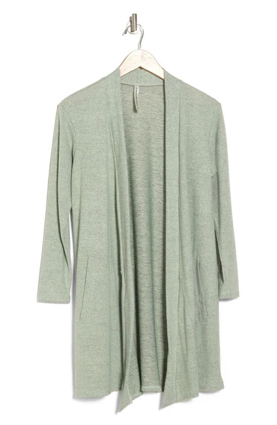 Forgotten Grace Longline Cardigan In Taupe