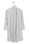 Forgotten Grace Longline Cardigan In Grey