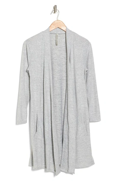 Forgotten Grace Longline Cardigan In Grey