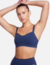 Nike Women's Zenvy Strappy Light-support Padded Sports Bra In Blue