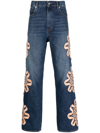 BLUEMARBLE EMBROIDERED BOOTCUT DENIM JEANS