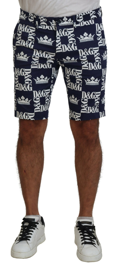 DOLCE & GABBANA DOLCE & GABBANA CASUAL CROWN PRINT CHINOS MEN'S SHORTS