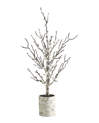 Nearly Natural 24in Snowed Twig Artificial Tree In Green