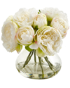 NEARLY NATURAL NEARLY NATURAL PEONY ARTIFICIAL ARRANGEMENT IN VASE