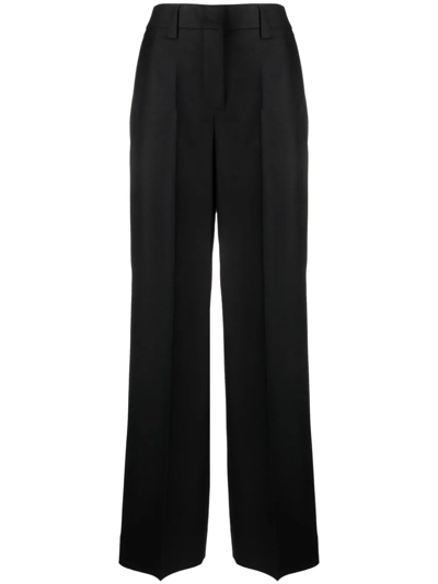 Incotex Tailored Virgin-wool Trousers In Black