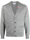 Thom Browne Wool Cardigan In Grey