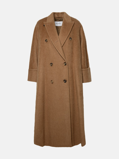Max Mara Double-breasted Long Coat In Brown