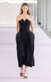 Del Core Asymmetric Ruched Midi Dress In Black