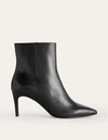 BODEN POINTED-TOE ANKLE BOOTS BLACK LEATHER WOMEN BODEN