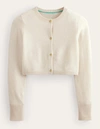 BODEN CROPPED CASHMERE CARDIGAN ROPE WOMEN BODEN
