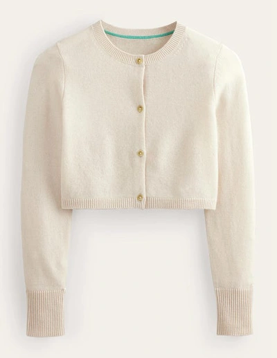 Boden Cropped Cashmere Cardigan Rope Women