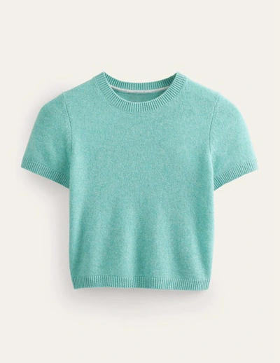 Boden Cropped Cashmere T-shirt Indian Ocean Women