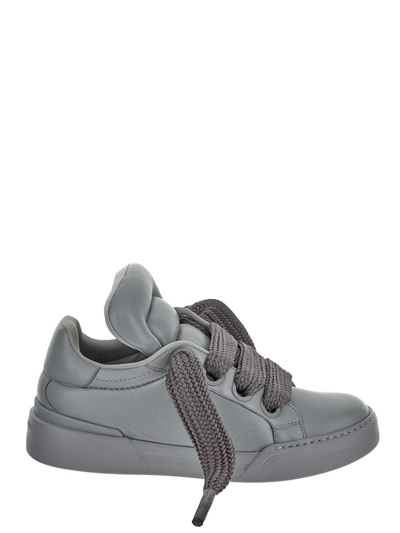 Dolce & Gabbana Mega Skate Sneakers In Grey