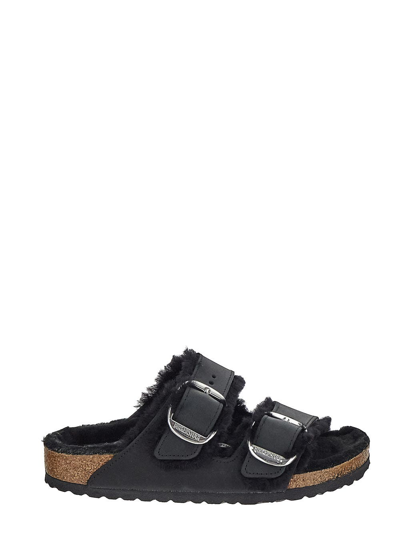 Birkenstock Arizona Big Buckle Shearling In Black