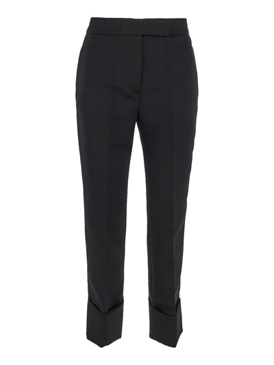 Semicouture Duchesse Cropped Trousers In Black