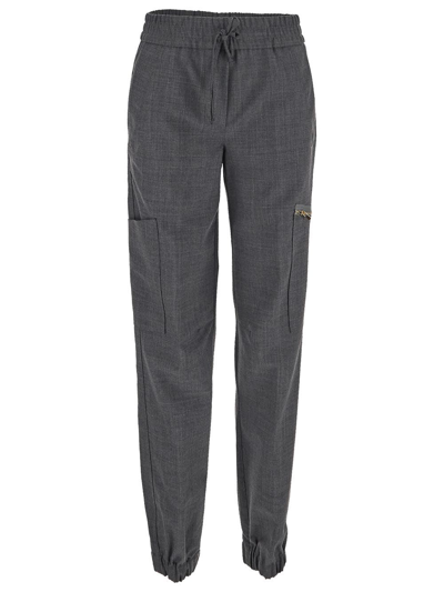 Semicouture Wool Trousers In Grey