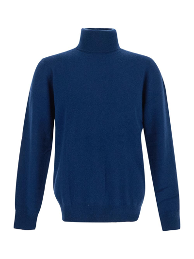 Laneus Knit Turtleneck Sweater In Blue