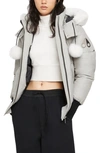 MOOSE KNUCKLES DEBBIE BOMBER JACKET WITH GENUINE SHEARLING TRIM