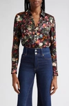 ALICE AND OLIVIA ELOISE FLORAL PRINT SHIRT