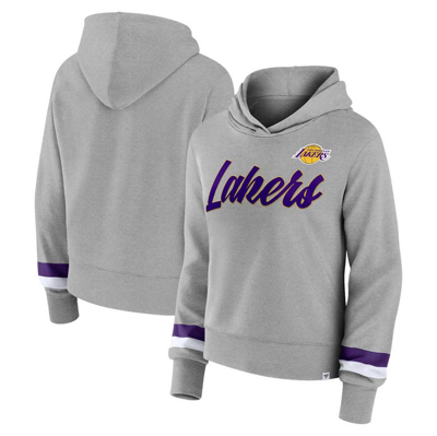 Fanatics Branded Heather Gray Los Angeles Lakers Halftime Pullover Hoodie