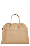 The Row Margaux 15 Calfskin Tote Satchel Bag In Taupe
