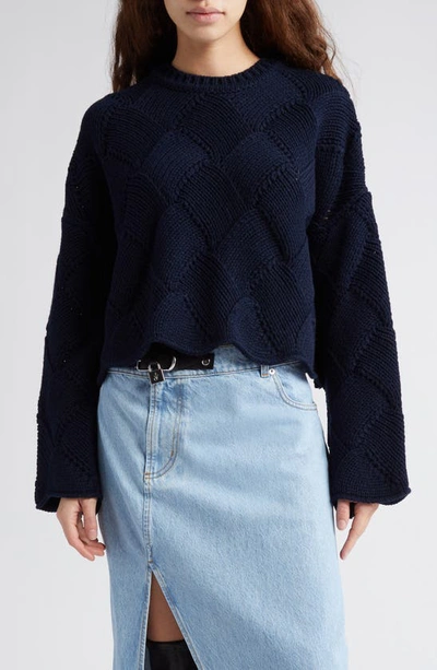 Jw Anderson Cropped-pullover In Blue