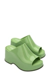 Melissa Patty Platform Slide Sandal In Green