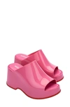 Melissa Patty Platform Slide Sandal In Pink/red