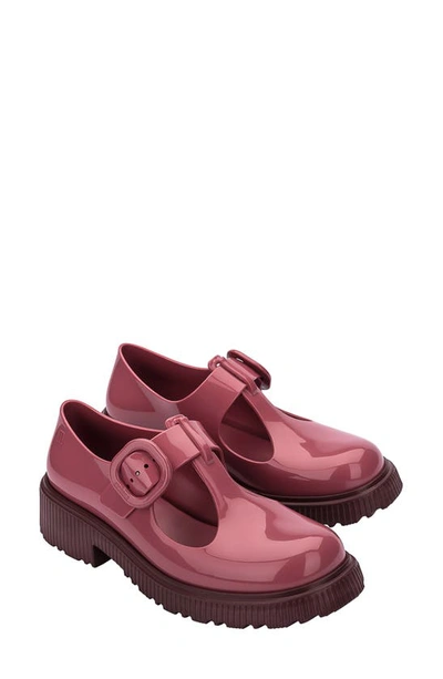 Melissa Jackie Platform Mary Jane In Burgundy