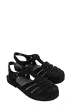 Melissa Possession Fisherman Sandal In Black Flocked