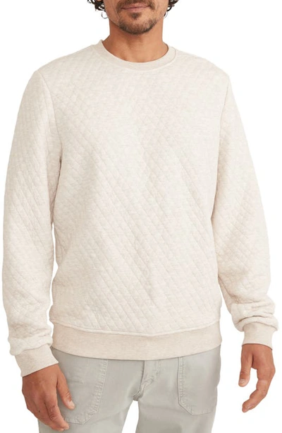 Marine Layer Corbet Quilted Sweatshirt In Dark Oat Heather