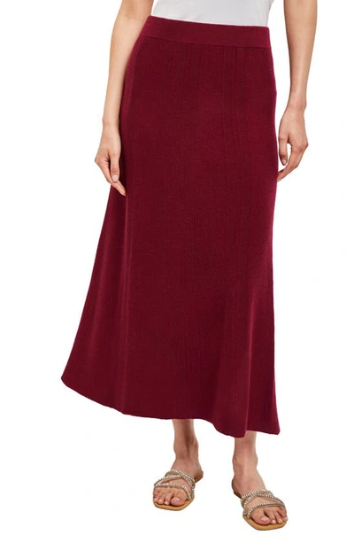 Misook A-line Cashmere Skirt In Red