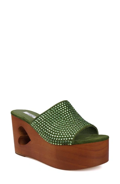 Zigi Amore Platform Wedge Slide Sandal In Apple Grn