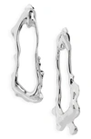 Cult Gaia Aminah Clip-on Drop Earrings In Shiny Silver