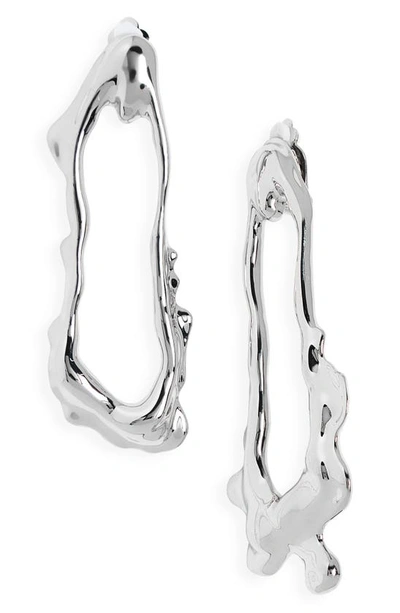 Cult Gaia Aminah Clip-on Drop Earrings In Shiny Silver