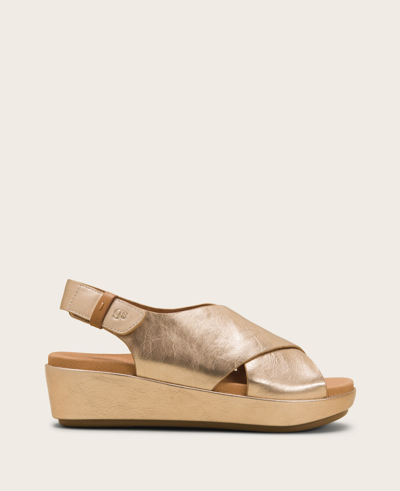 Gentle Souls Lori X-band Leather Sandal In Rose Gold