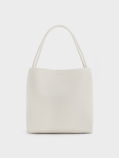 Charles & Keith Leia Tote Bag In Neutral