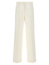 Dolce & Gabbana Double Crepe Flare Pants White In White