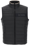 Hugo Boss Boss Darolan Water Repellent Quilted Vest In Black (black)