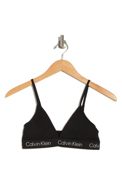 Calvin Klein Triangle Cup Bralette In Black
