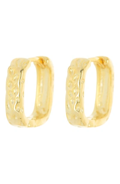 Savvy Cie Jewels 18k Gold Plated Sterling Silver Square Hoop Earrings